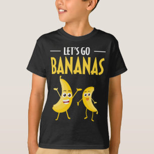 Camiseta Engraçado Vamos Vai Banana Humor Banana Fruta trop