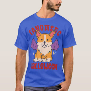 Camiseta Engraçado Vampiro Corgi Cachorro Fangtasia Hallowe