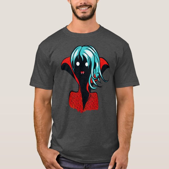 Camiseta Engraçado Vampiro Menino Halloween (Frente)