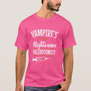 Camiseta Engraçado Vampiro Phlebotomista Phlebotomy Technic