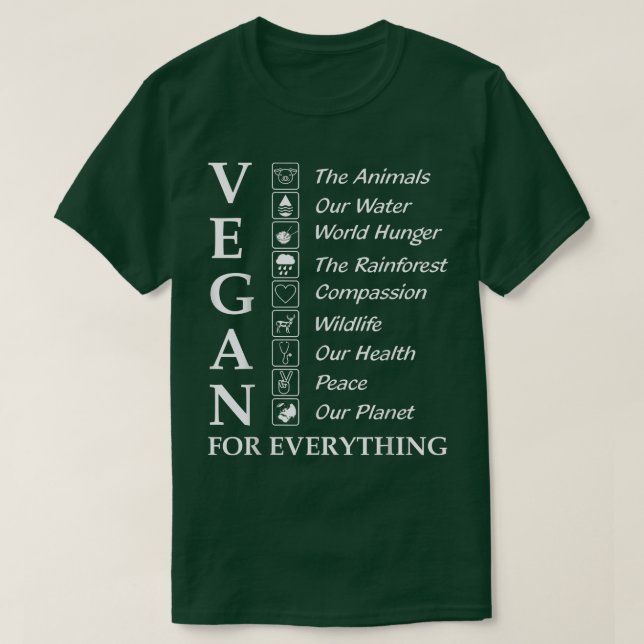 Camiseta Engraçado Vegan Gift Shirt Vegan Por Tudo Vegeta (Frente do Design)