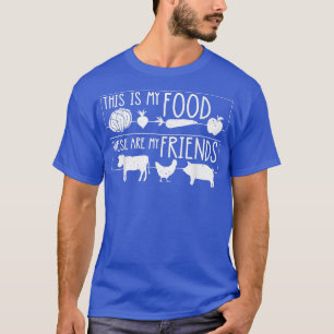 Camiseta Engraçado Vegan ou Amigos Vegetarianos para Animai