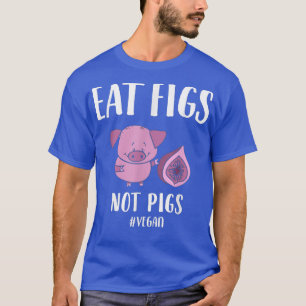 Camiseta Engraçado Vegan para mulheres comem figuras não po