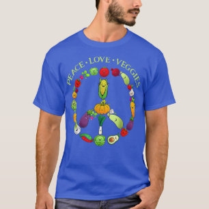 Camiseta Engraçado Vegetariano Ama Veggg Vegan Vegans