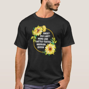 Camiseta Engraçado Velhinha Mais Como Warri Testado Em Bata