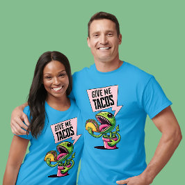 Camiseta Engraçado Vênus Fly Trap Comendo Taco