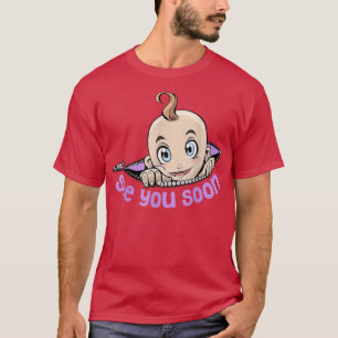 Camiseta Engraçado Ver-Te Em Breve Anúncio De Gravidez