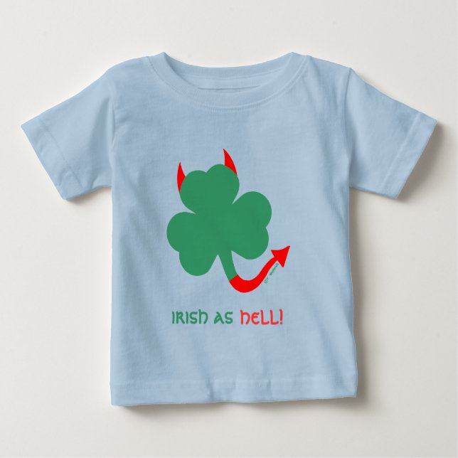 Camiseta Engraçado vestuário para bebês irlandeses (Frente)