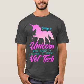 Camiseta Engraçado Vet Tech Unicorn Lovers Veterinarian