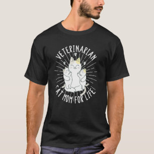 Camiseta Engraçado Veterinário Pun Cat Mãe Para O Proprietá