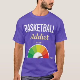 Camiseta Engraçado Viciado em Basquete