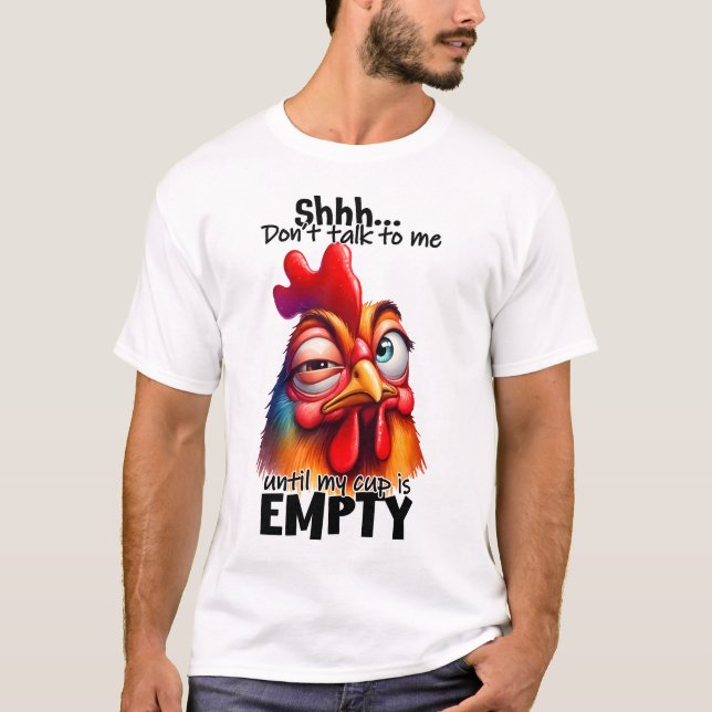 Camiseta Engraçado Viciado em Café (Frente)