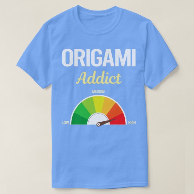Camiseta Engraçado Viciado Origami (Frente do Design)