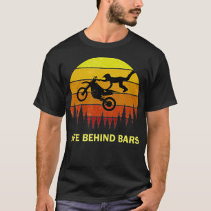 Camiseta Engraçado Vida Por Trás Dos Bares Motocross Dirtbi