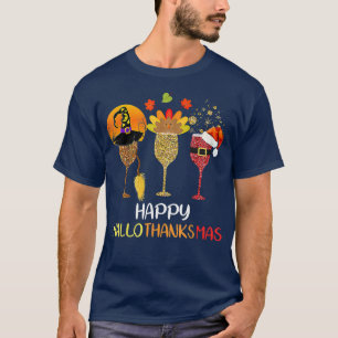 Camiseta Engraçado Vinho Hallothanksmas no Natal do que
