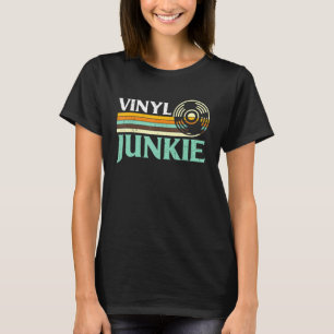 Camiseta Engraçado Vinil Junkie Shirt Vintage Music 33 45 7