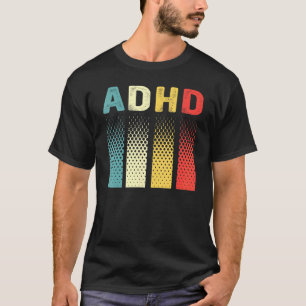 Camiseta Engraçado Vintage Adhd Autismo Saúde Mental Consci