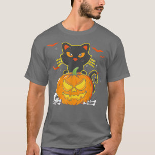 Camiseta Engraçado Vintage Assustador do Dia das Bruxas Neg