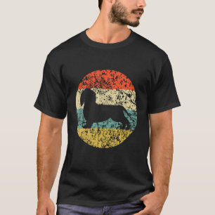 Camiseta Engraçado Vintage Dachshund Silhout Para Pássaro