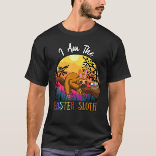 Camiseta Engraçado Vintage Do Dia Do Felz pascoa Eu Sou A P