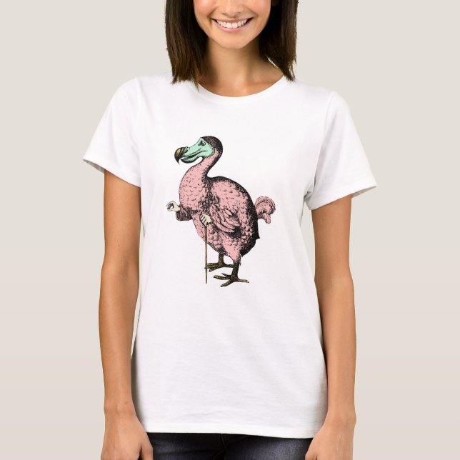 Camiseta Engraçado Vintage Dodo Bird (Frente)