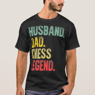 Camiseta Engraçado Vintage Gift Husband Pai Chess Legenda