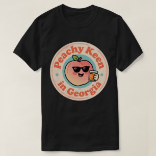 Camiseta Engraçado Vintage Peachy Keen em Georgia Peach