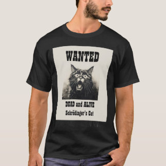 Camiseta Engraçado Vintage queria o gato do Poster Schrödin