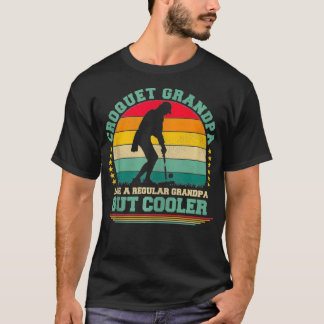 Camiseta Engraçado Vintage Retro Croquet Dia de os pais Vov