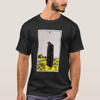 Camiseta Engraçado Vintage Tarot Card Cinco Cups Jogo