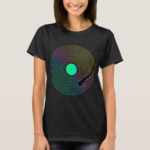 Camiseta Engraçado Vintage Vinyl Record Desenho 1