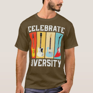 Camiseta Engraçado violão celebra diversidade musical Vinta