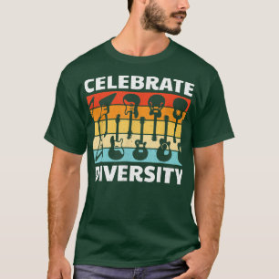Camiseta Engraçado Violão Celebra Diversidade Vintage Músic