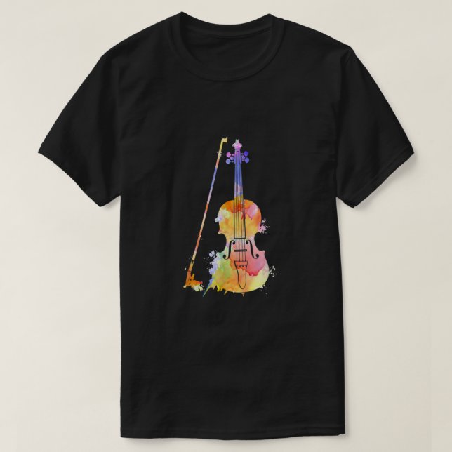 Camiseta Engraçado Violino Lover Art Para Homens Mulheres J (Frente do Design)