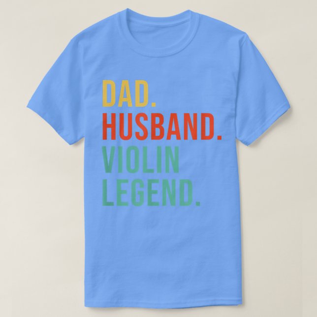Camiseta Engraçado Violino Pai Marido Legenda Música Violin (Frente do Design)