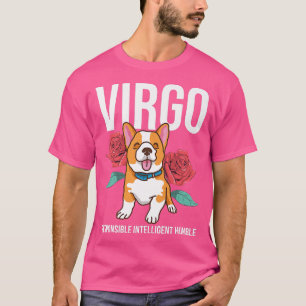 Camiseta Engraçado Virgo Zodiac Sinal Cachorro Corgi Astrol