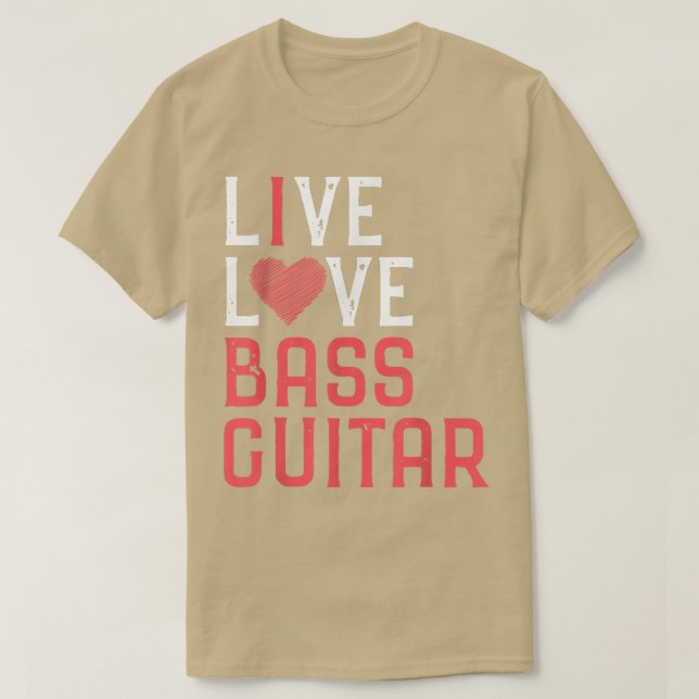 Camiseta Engraçado Vivo Com Amor Violão Violão Gráfico Mulh (Frente do Design)