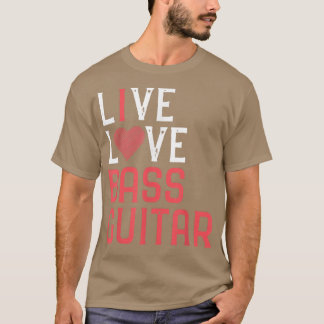Camiseta Engraçado Vivo Com Amor Violão Violão Gráfico Mulh