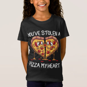 Camiseta Engraçado Você Roubou Pizza Do Meu Coração Pizza L