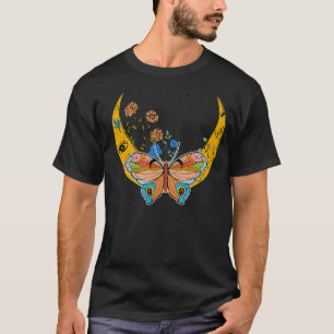 Camiseta Engraçado Você Ser Feito De Borboleta Magia Lua Ce