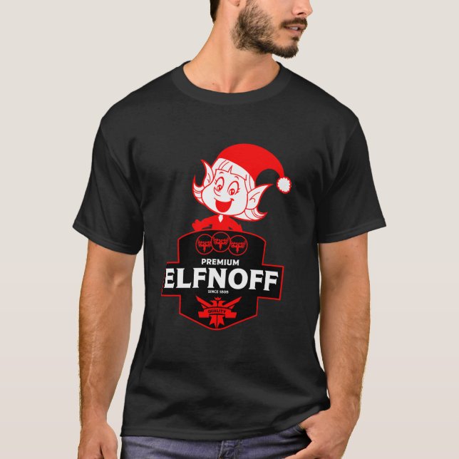 Camiseta Engraçado Vodka Natal (Frente)