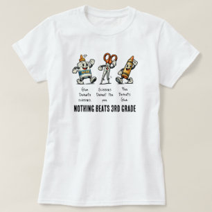 Camiseta Engraçado Volta às Aulas, Nada Supera a 3ª Série
