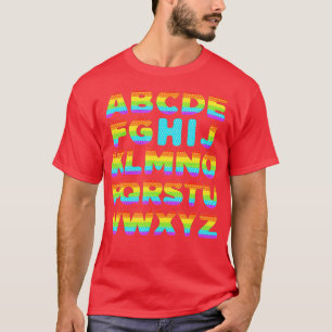 Camiseta Engraçado Voltar à escola, Alphabet Pre k Kinderga