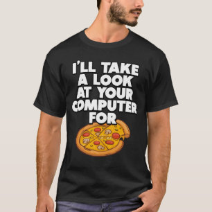 Camiseta Engraçado, vou dar uma olhada no seu computador pa