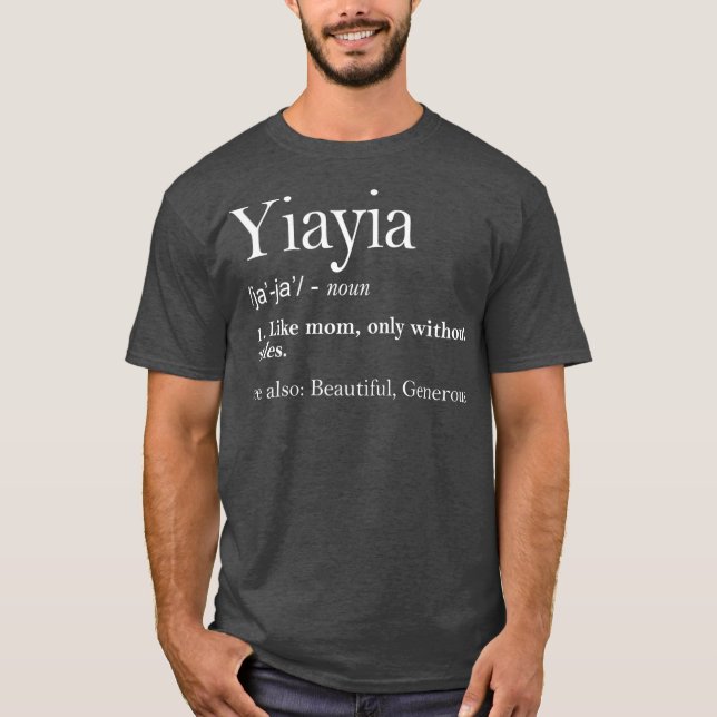 Camiseta Engraçado vovó Dia de as mães Yiayia, Legal (Frente)