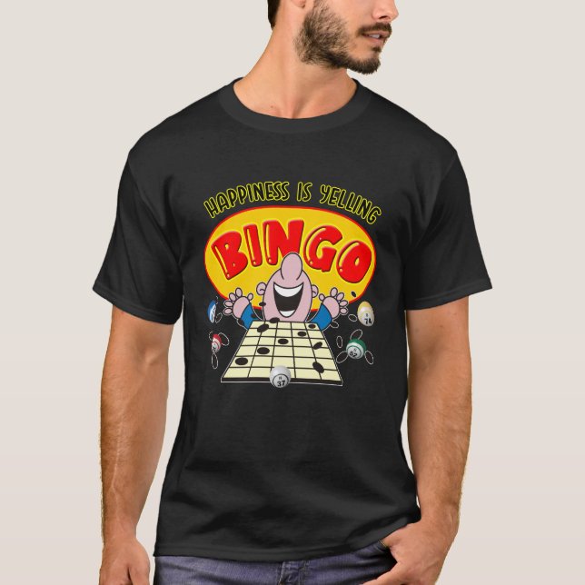 Camiseta Engraçado Vovó Vovô Bingo Gambling (Frente)