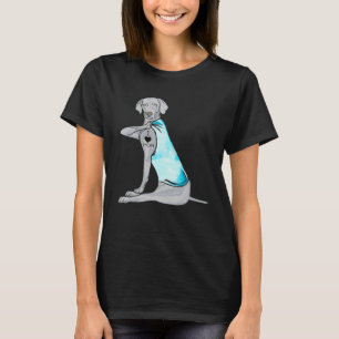 Camiseta Engraçado Weimaraner Eu Amo Mamãe Tattoo Dog Lover