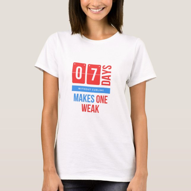 Camiseta Engraçado Winter Sport Curling (Frente)