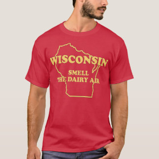 Camiseta Engraçado Wisconsin Cheira O Sabão Da Vintagem Do