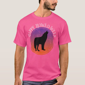 Camiseta Engraçado Wolf Howl Halloween Pun Feliz Howl-O-Wee